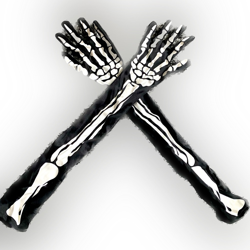 Long Skeleton Bone Gloves💀🩻